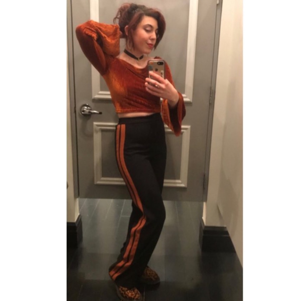 Wide Led Side Stripe Pants